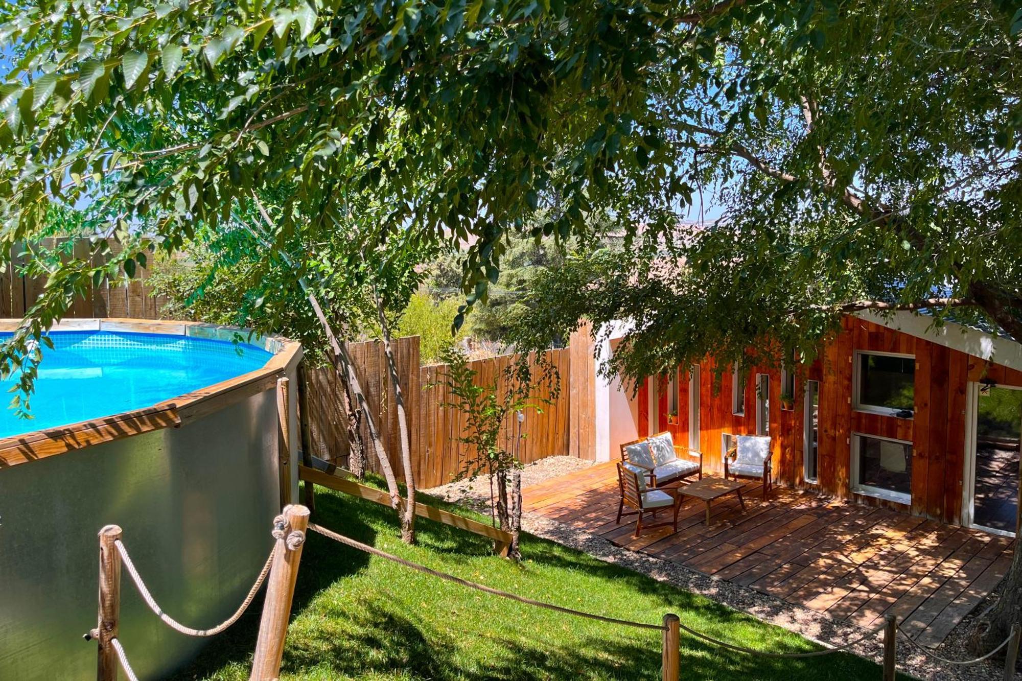 San Martín de la Vega Fee4Me Cabin With Pool And Garden מראה חיצוני תמונה